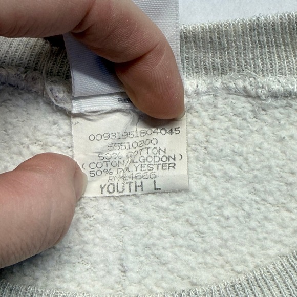 VINTAGE‎ STARTER NEW YORK YANKEES YOUTH L SWEATSHIRT GRAY MLB BASEBALL - Picture 3 of 7